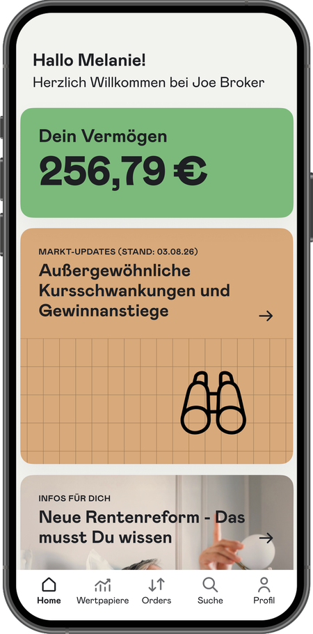 Investmentwissen, Marktinfos und Orientierung – direkt in der App.